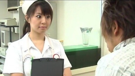 Passionate fucking on the hospital bed with sexy nurse Ai Takeuchi