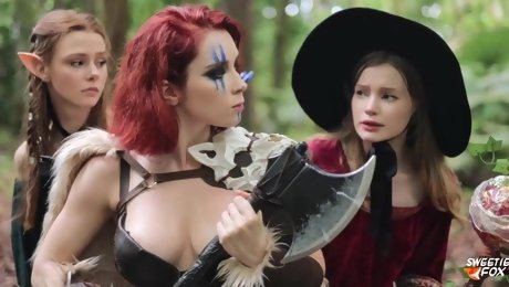 Mind-blowing Redhead Beauties Cosplaying Fantasy Heroines Involve Hot Fuck Scenes In Their RPG